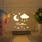 Moon and stars