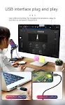 RGB Colorful Wired Condenser Microphone for Live Broadcast, perfect for streaming, gaming, podcasts, and vocals. Profess — photo 3