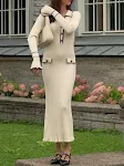 Women's French Entry Lux Ruffled Knitted Dress Comfortable and stylish. A versatile dress with ruffled details for an el — photo 28