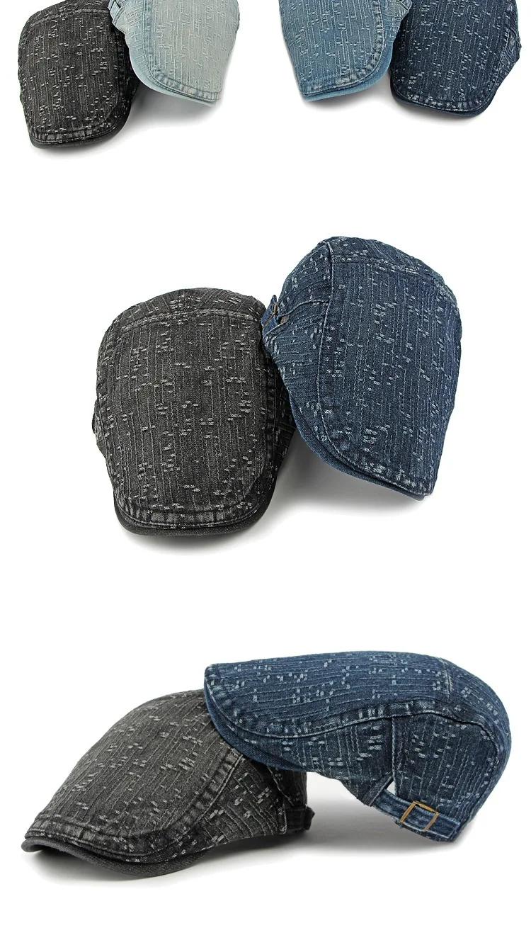 Title 9, Korean Style Fashion Wash Denim Hat Lady Litera...
