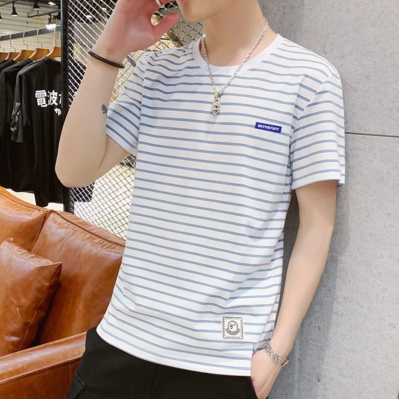 Striped wild casual bottoming shirt, versatile and comfortable for everyday wear. Easy to pair with any outfit for a rel — photo 3