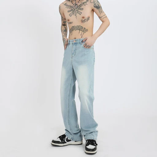 Title 2, Ice Blue Jeans High Street Distressed Bootcut B...