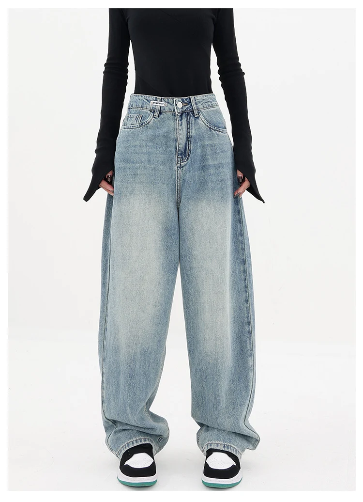 Women's Wide-leg Jeans Loose High Waist Straight Pants. Comfortable and stylish everyday wear. Find your perfect fit for — photo 9