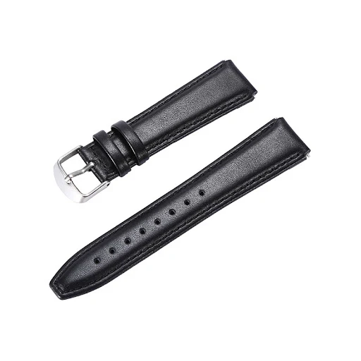 Title 3, Simple Solid Color B5 Wristband with Genuine Le...