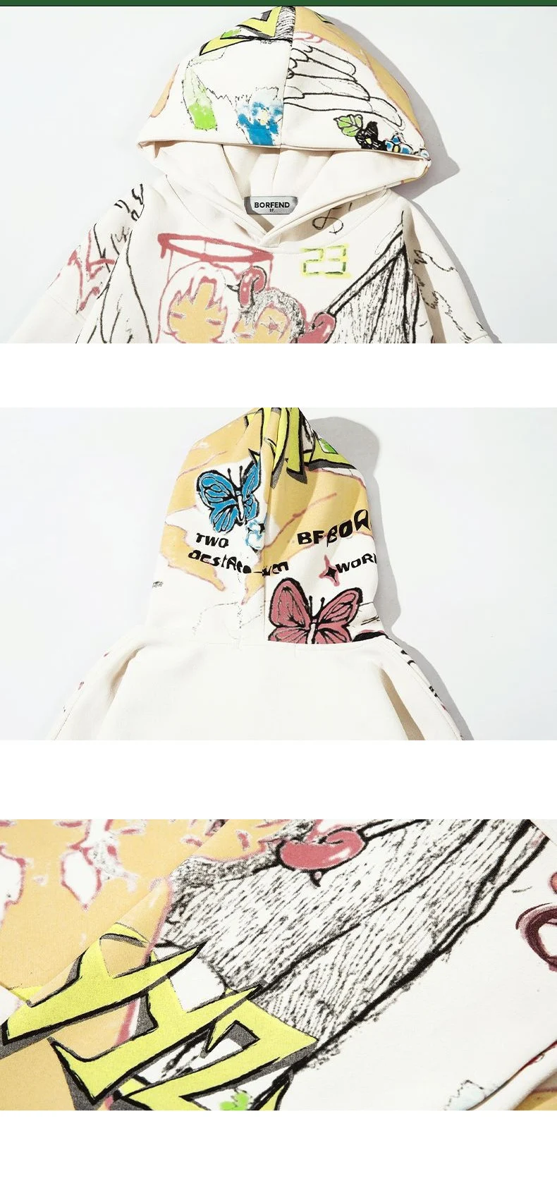 Loose Hip Hop Lovers Wild Hoodie, comfortable and stylish streetwear, perfect for a casual urban look, designed for comf — photo 2