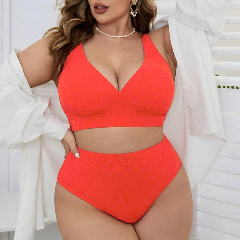 Title 2, Biquíni feminino com alça halter plus size divi...