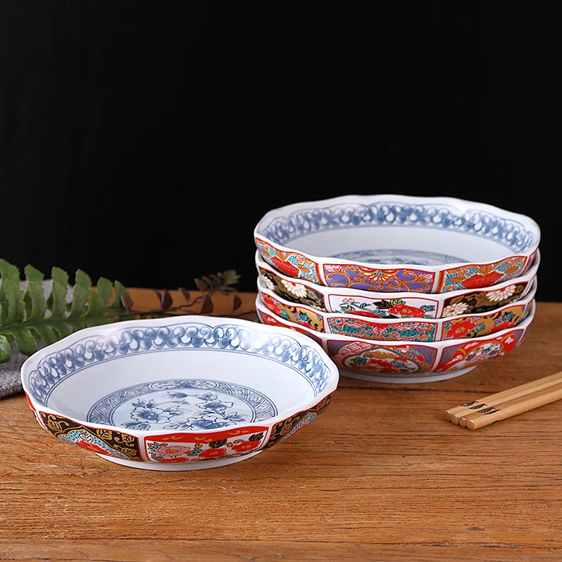 Title 6, Japanese Ceramic Soup Plate Court Painting Retr...