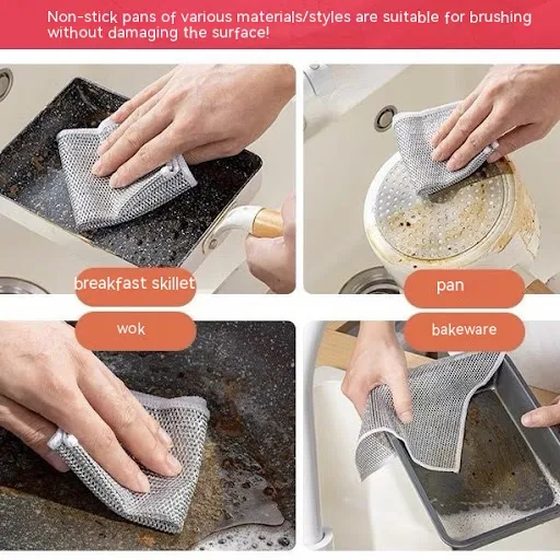 Title 12, Oil-Free Dishwashing Steel Wire Ball Cloth. Eff...