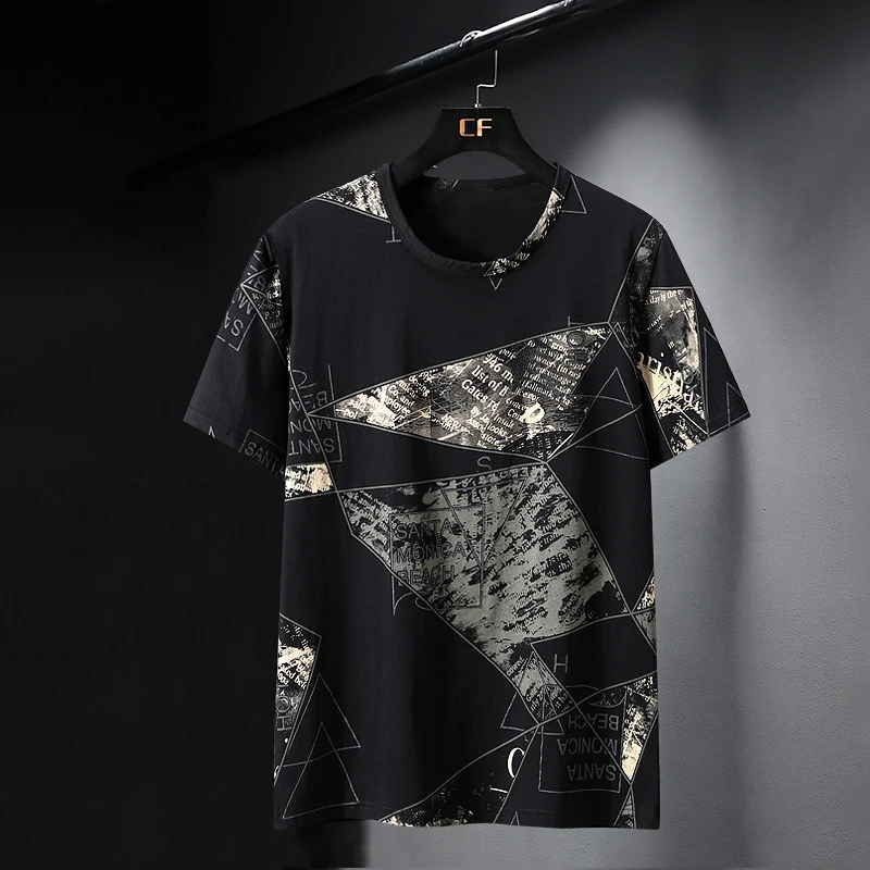Summer Men's Plus-Sized Ice Cotton T-shirt, breathable and lightweight, ideal for hot weather, provides comfort and cool — photo 8