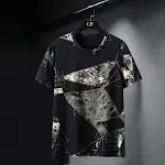 Summer Men's Plus-Sized Ice Cotton T-shirt, breathable and lightweight, ideal for hot weather, provides comfort and cool — photo 8