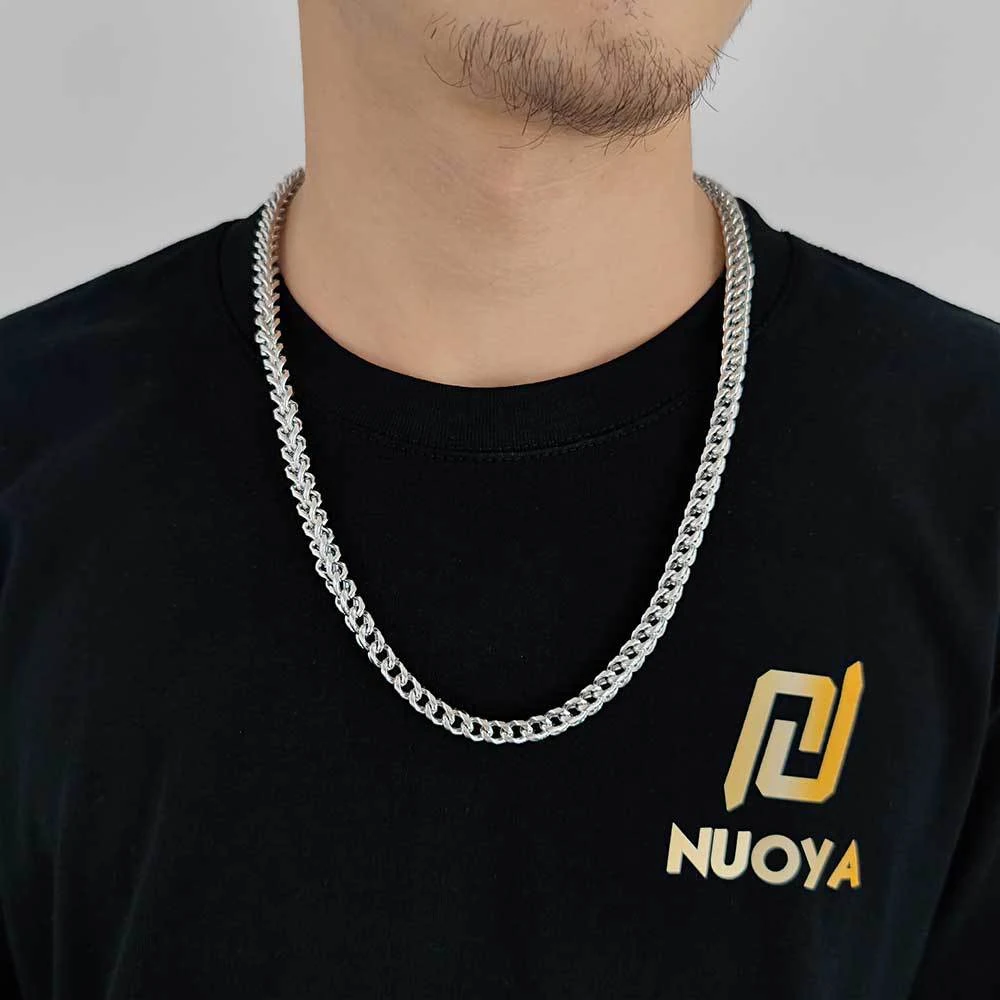 Colar Hip Hop de Aço Inoxidável com Fivela de Mola de 6mm, Resistente e Moderno, Perfeito para um Estilo Urbano e Descolado. — foto 10