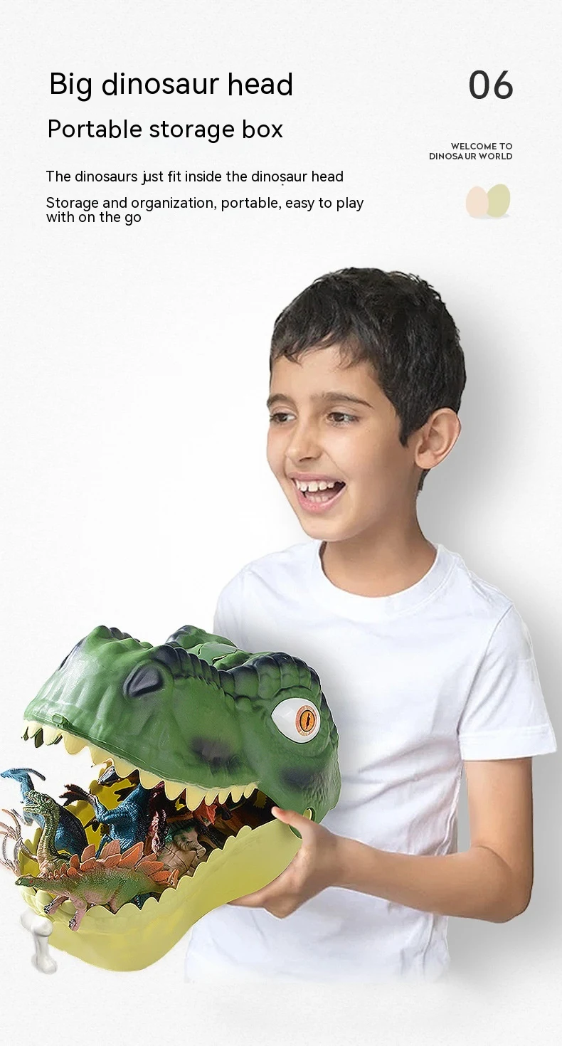 Brinquedo Dinossauro Infantil Grande Tiranossauro Rex Triceratops Macio Simulação Mundo Animal Modelo Mão Escritório — foto 2