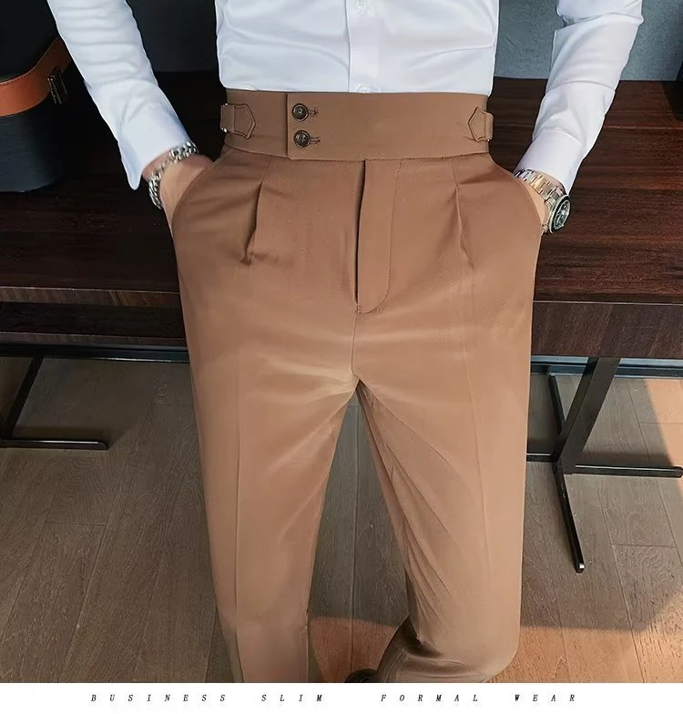 Title 29, Autumn Retro High Waist Business Pure Color Str...