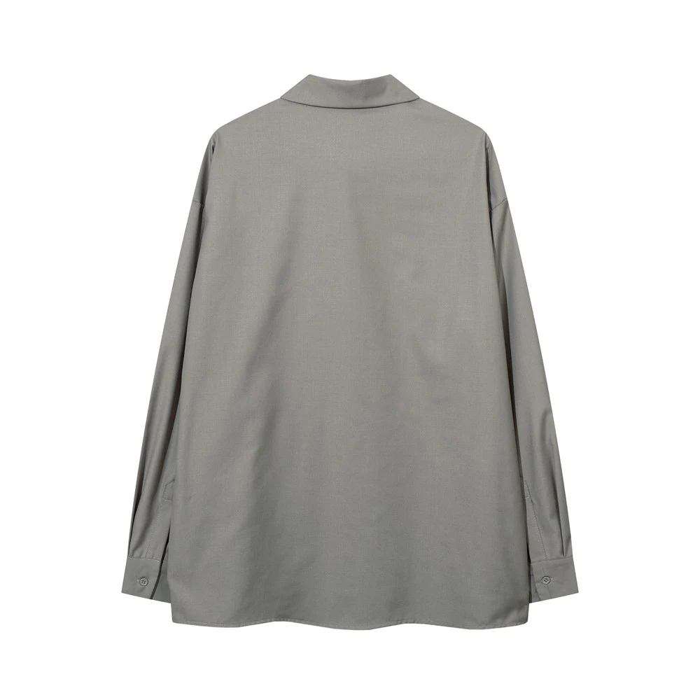 Title 10, Irregular Zipper Decorations Long Sleeve Shirt,...