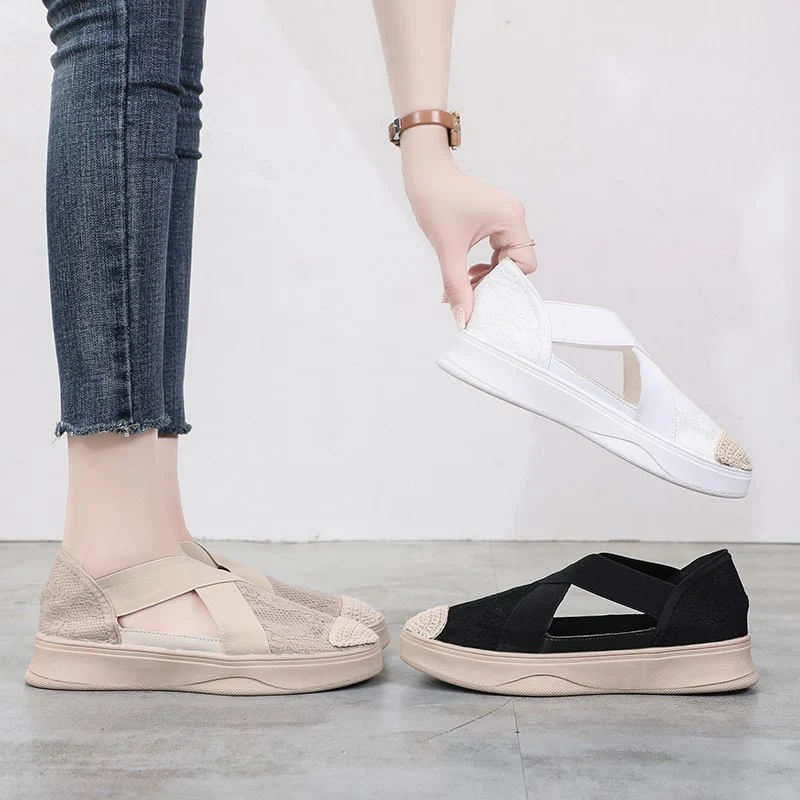 Title 7, Baotou Platform Lace Womens Shoes Stylish and ...
