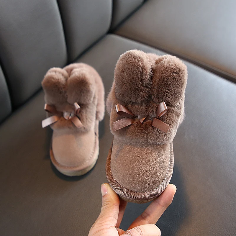 Dicke Xuebu Princess Winterstiefel für Mädchen, kuschelig warm und bequem, ideal für kalte Tage. Schützen Sie die Füße Ihrer Kinder. — foto 1