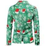 Jaqueta Casual Masculina com Estampa de Natal Elegância Festiva e Conforto Ideal para Celebrações e Reuniões de Fim de Ano Design Atraente e Sofisticado — foto 10