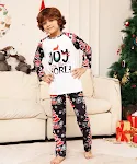 Weihnachtlicher Familien-Pyjama mit Buchstaben-Schneeflocken XINGX, bedruckter Homewear-Anzug für Eltern und Kind — foto 10