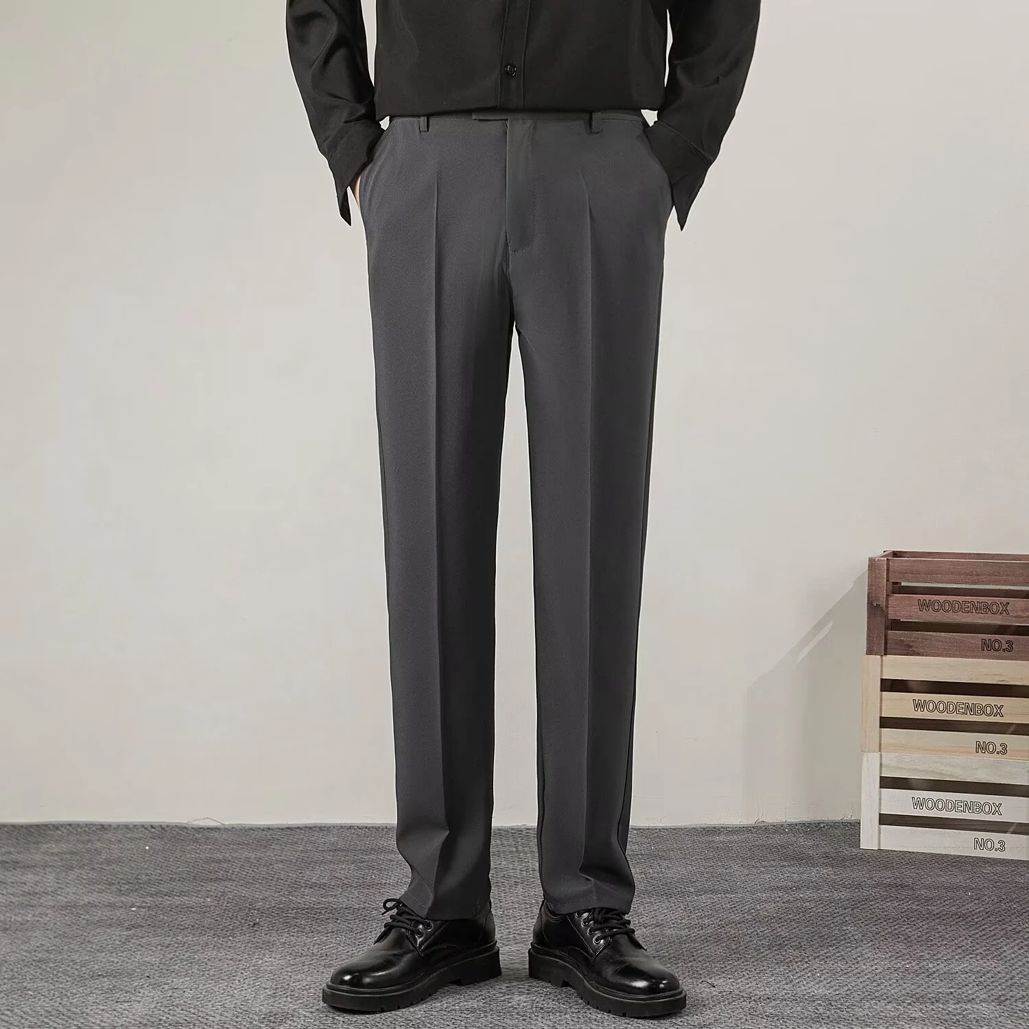 Heren Casual Pantalon Rechte pasvorm Draagcomfort en stijl voor dagelijks gebruik Veelzijdig en geschikt voor diverse gelegenheden Modern en tijdloos design — foto 12