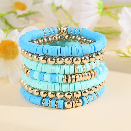 Title 2, Conjunto de pulseira de bolinhas de argila poli...