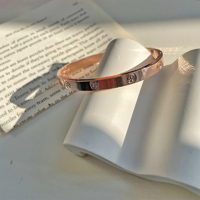 Title 2, Pulseira de liga leve feminina, com personalida...