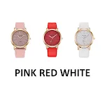 Pink red white