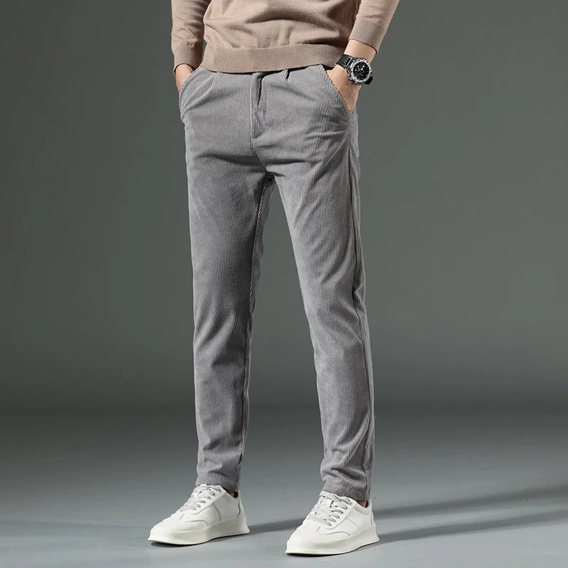 Pantalones Largos Casuales Elásticos Coreanos para Hombre Primavera-Otoño, Jeans Slim Fit Skinny, Nueva Moda Masculina, Comodidad y Estilo — foto 11