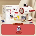 Arma de bolhas Gatling elétrica para crianças Brinquedo divertido ao ar livre Jogo de bolhas automático Fácil de usar Presente perfeito para crianças — foto 23