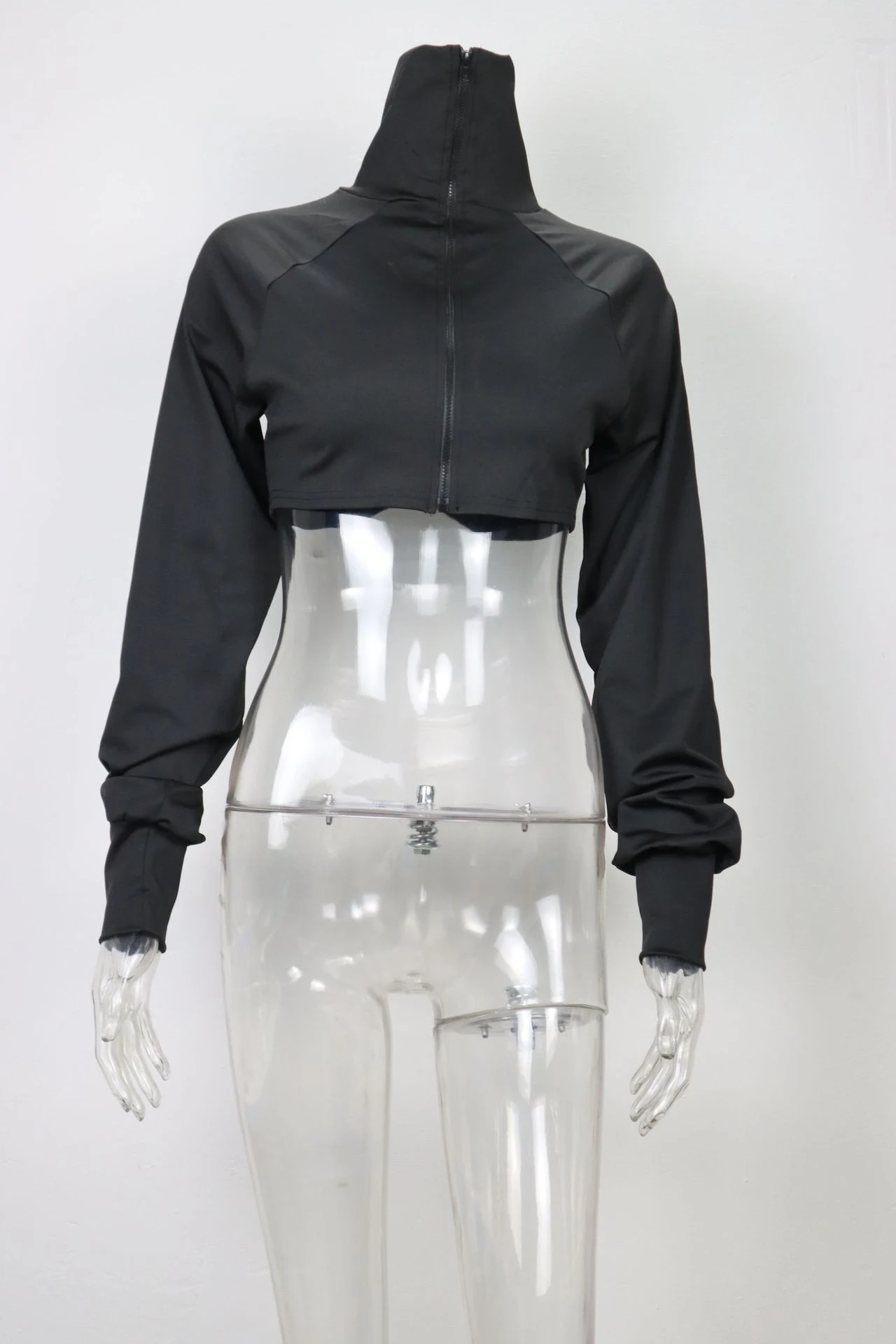 Title 3, Womens Long-sleeved Turtleneck Exposed Navel S...