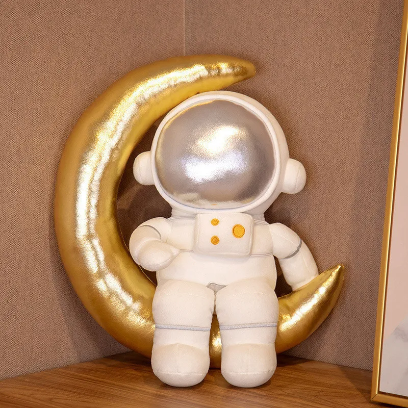 Pelúcia Astronauta Espacial Criativa, Urso Lunar de Pelúcia, Almofada Astronauta, Boneco Robô do Espaço, Brinquedo e Decoração Fantástica — foto 1