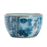 Blue and White Antique Old Clay Kung Fu Tea Brewing Ceramic Single Cup. Experience traditional tea brewing with elegance — photo 5