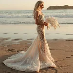 Vestidos de novia sirena con apliques de encaje 3D. Luce impresionante en tu boda con un diseño elegante y moderno. Encuentra el vestido perfecto aquí. — foto 3