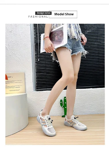 Title 5, Ins Breathable White Mesh Shoes Womens, Lightw...