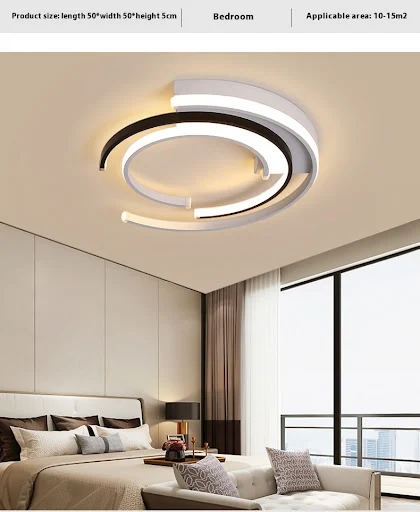 Title 1, Nordic Simple Bedroom Light Household LED Ceili...