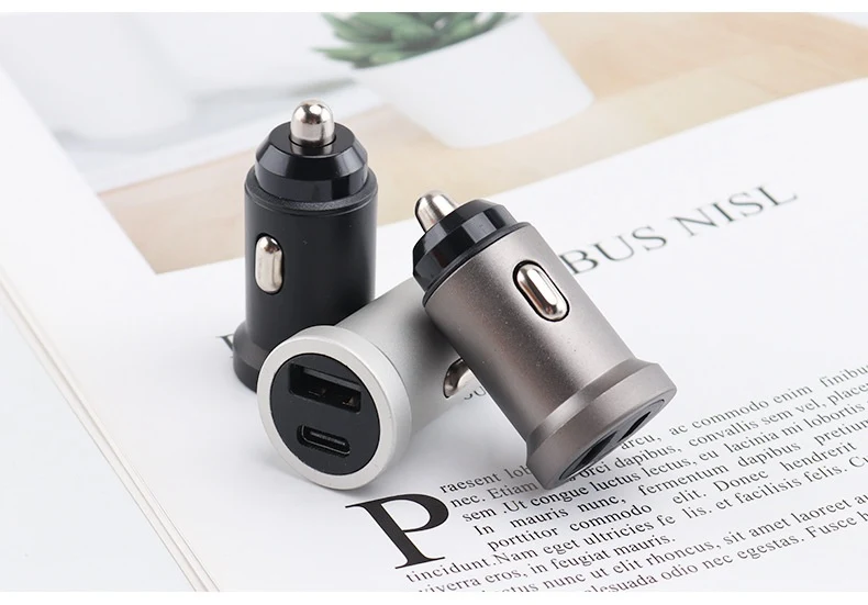 Title 9, Fast Charge PD Car Phone Charger Mini Metal Cig...