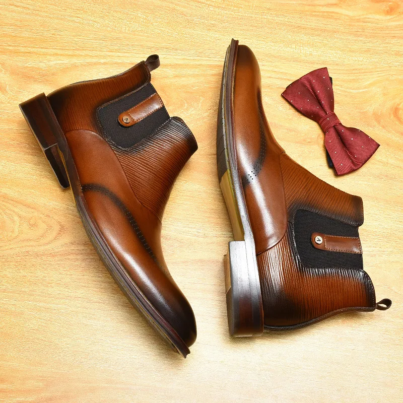 Botas Martin Little Red Book Burst de Couro Estilo Britânico Masculinas, Conforto e Elegância para um Visual Sofisticado — foto 4