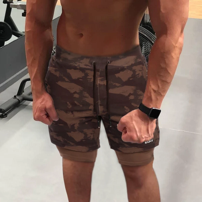 Title 2, Mens Stylish Beach Casual Double-layer Camoufl...