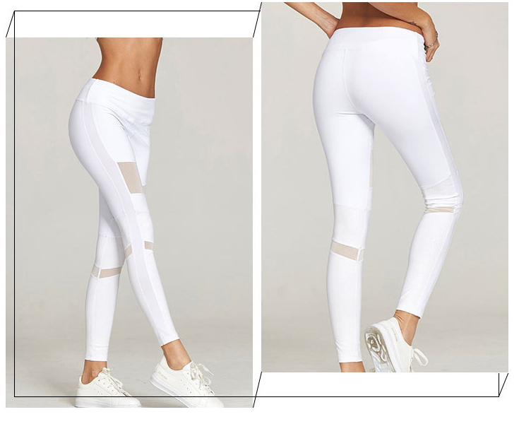 Prolećne nove joga pantalone za žene, sportske za trčanje na otvorenom, seksi mrežasti šavovi, pantalone za oblikovanje kukova — foto 3
