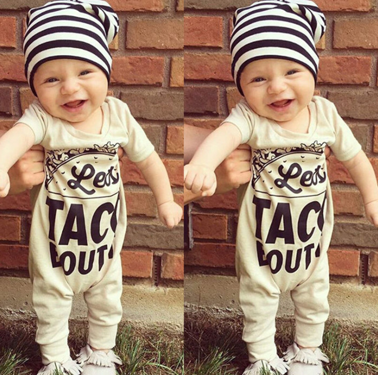 Roupas de bebê recém-nascido Hamburg letras manga curta romper macacão conjuntos 0-18M. Conforto e estilo para seu bebê. — foto 1