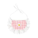 Red checkered bib