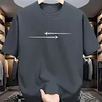 Pattern Printed Comfortable Sports Round Neck T-shirt. Designed for active lifestyles. Breathable and comfortable, perfe — photo 6
