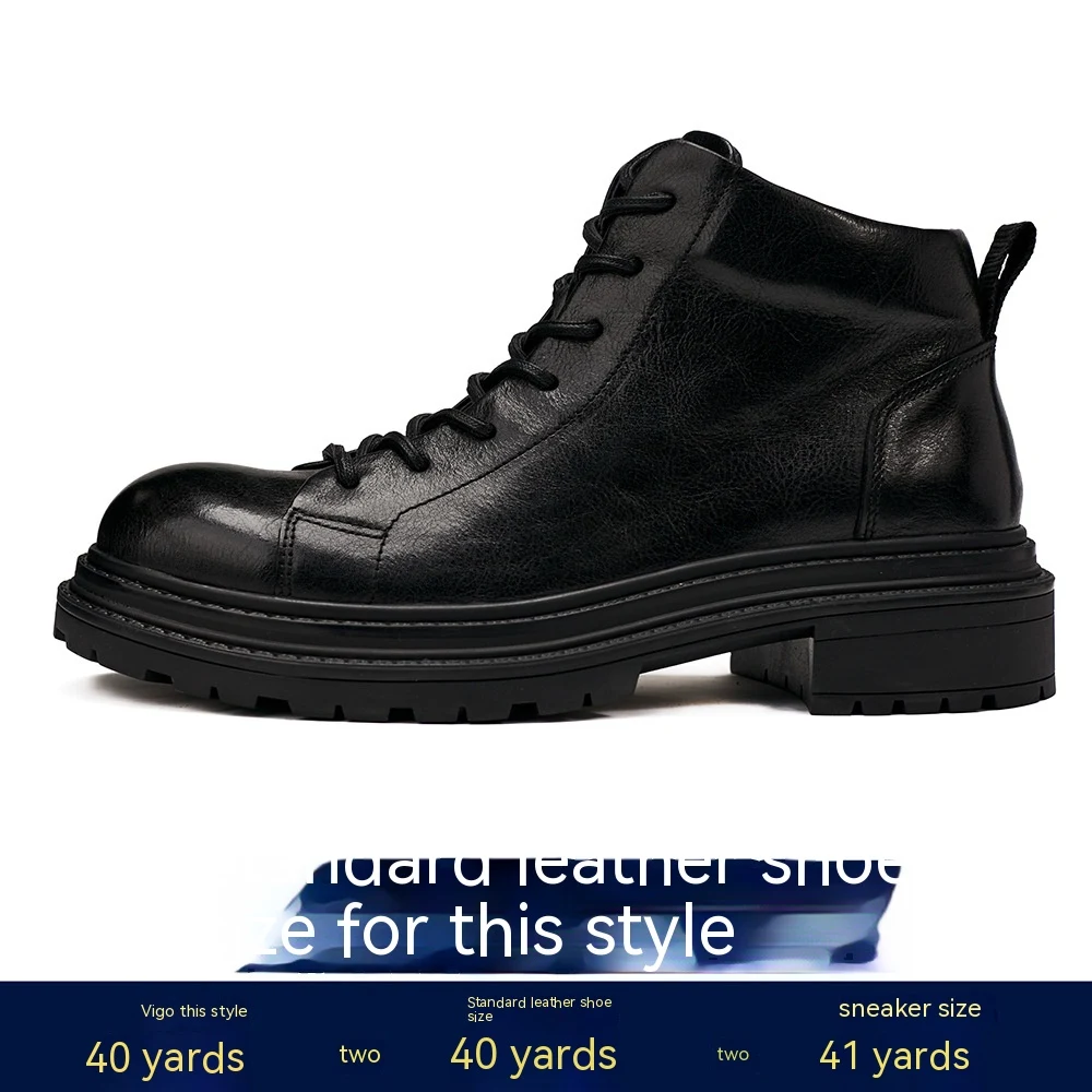 Men's Genuine Leather Workwear Boots Autumn and Winter Thick Bottom providing durable protection, comfort and warmth in — photo 11