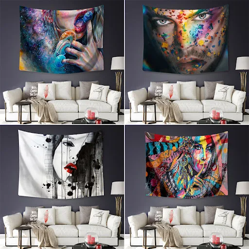 Title 2, Manta de praia com estampa para pendurar na par...