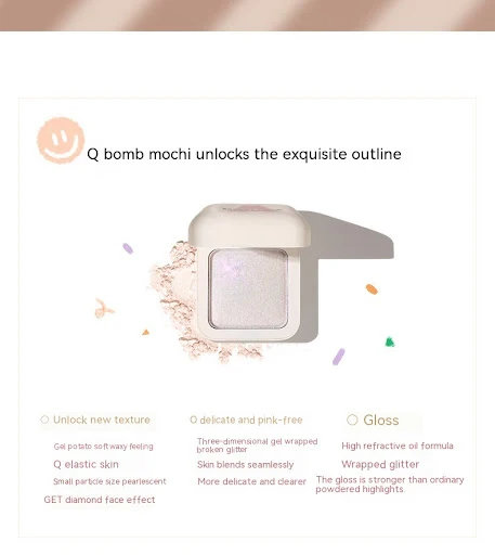 Title 2, Small White Square High Light Contour Compact G...