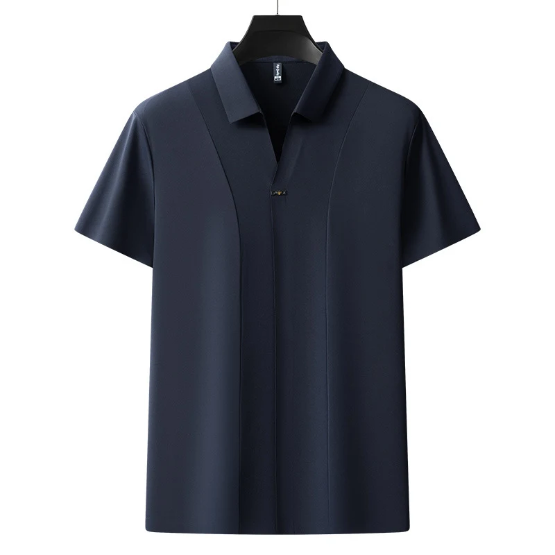 Camisa Polo Masculina Lisa Business Casual em cores sólidas, ideal para o trabalho e momentos casuais, conforto e elegância. — foto 17