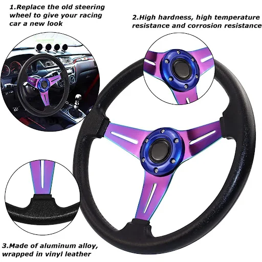 Title 5, Universal Car Modified Steering Wheel 14-inch P...
