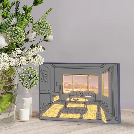 Title 9, Ins Light Painting Desktop Bedroom Creative LED...