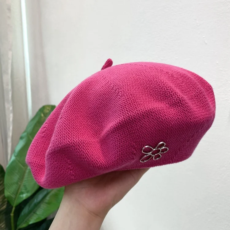 Title 4, Womens All Match Retro White Rose Red Beret