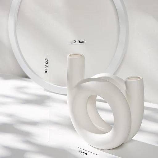Title 5, Nordic Ceramic Dried Flower Vase Decorative Orn...