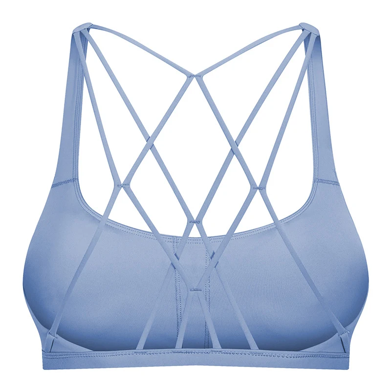 Beautiful back, skin-friendly nude sports bra for running, yoga, and fitness. Offers ultimate comfort and support for yo — photo 5